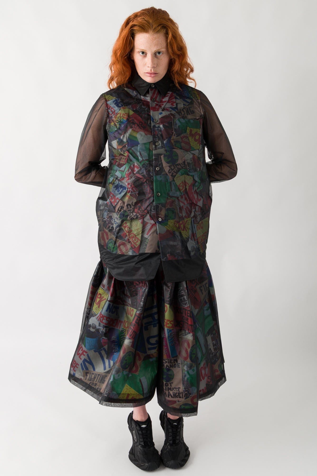 Comme des Garçons Protest Graphic Shirt full look