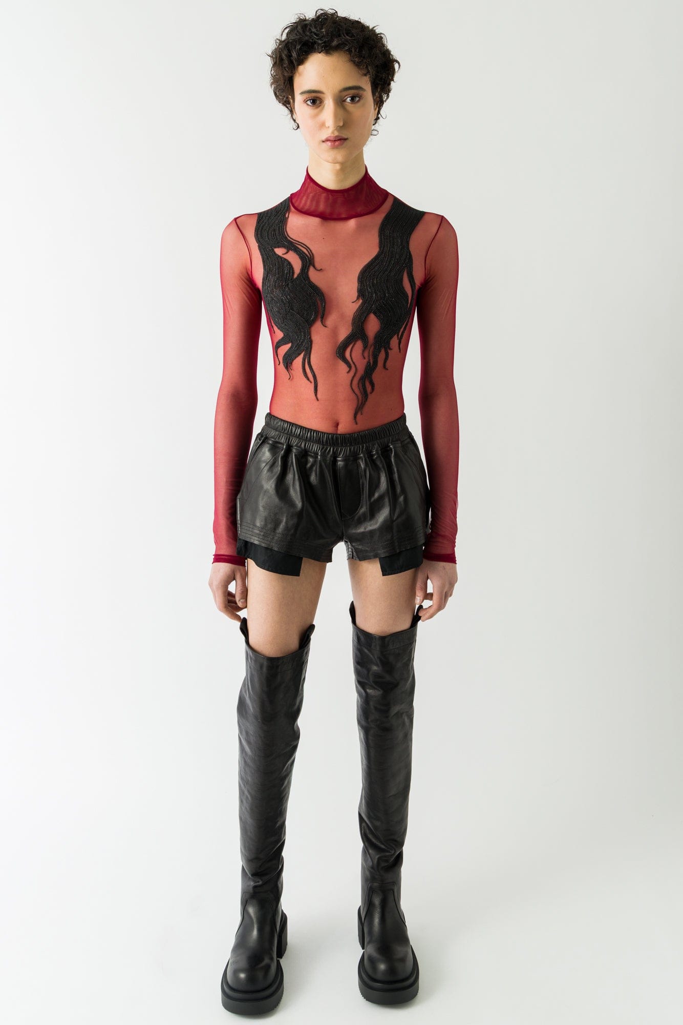 Dilara Findikoglu Embroidered Hair Bodysuit