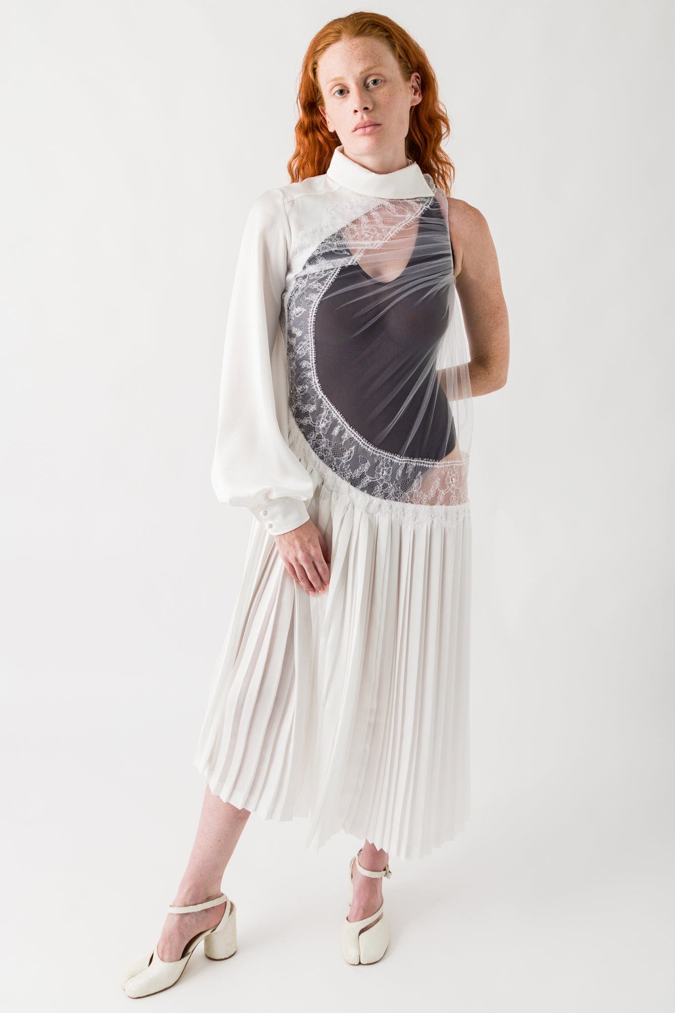 Duran Lantink Asymmetric Dress full look