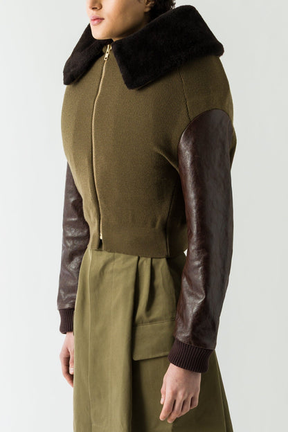 Duran Lantink Knitted Aviator Bomber side