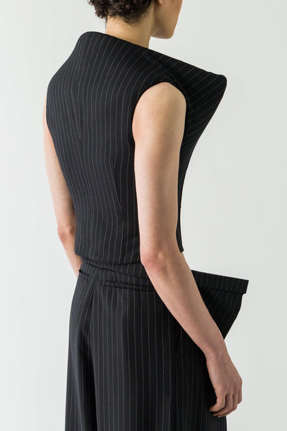 Duran Lantink Profile Pinstriped Vest back