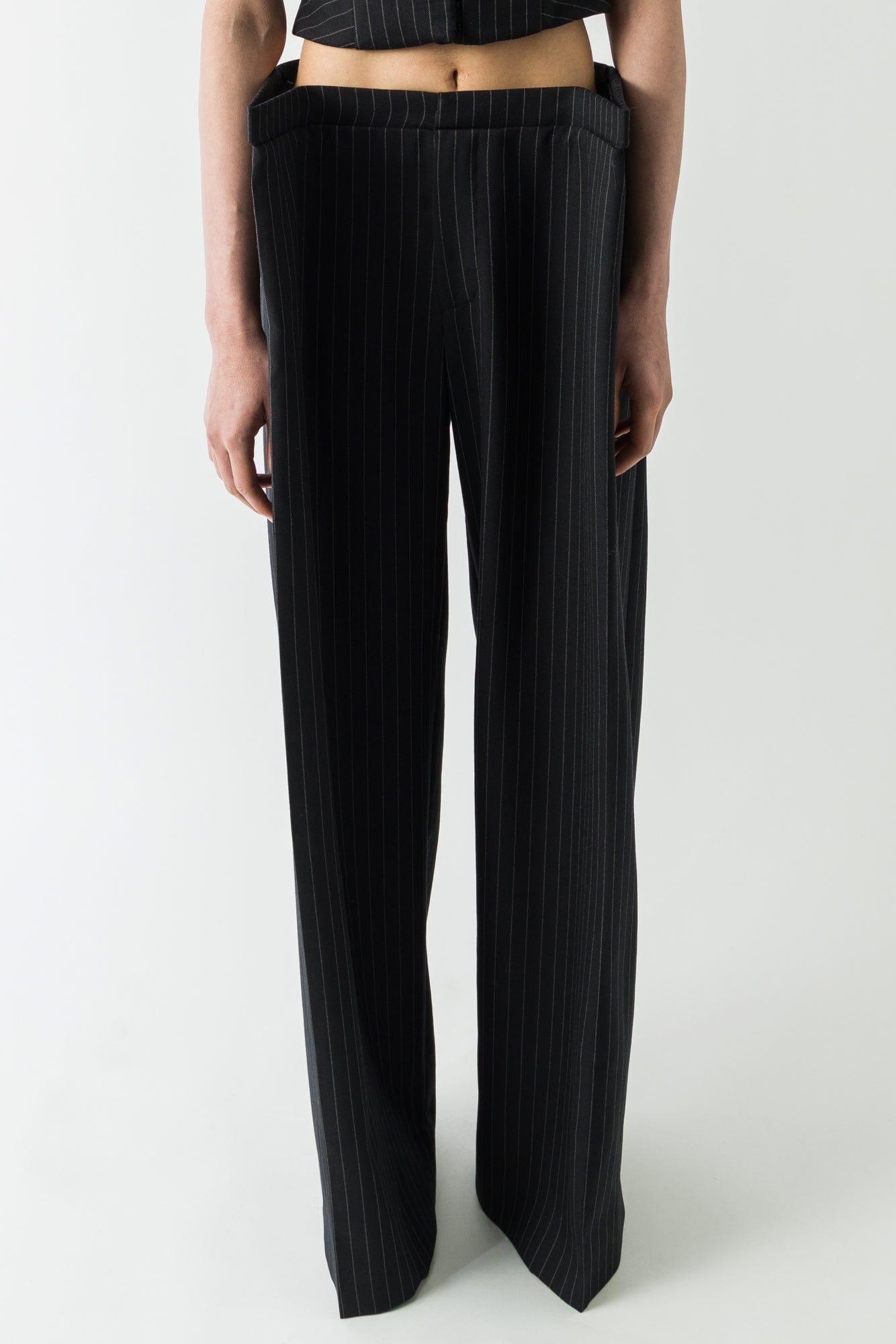 Duran Lantink Profile Pinstriped Wool Trousers – Antidote Fashion