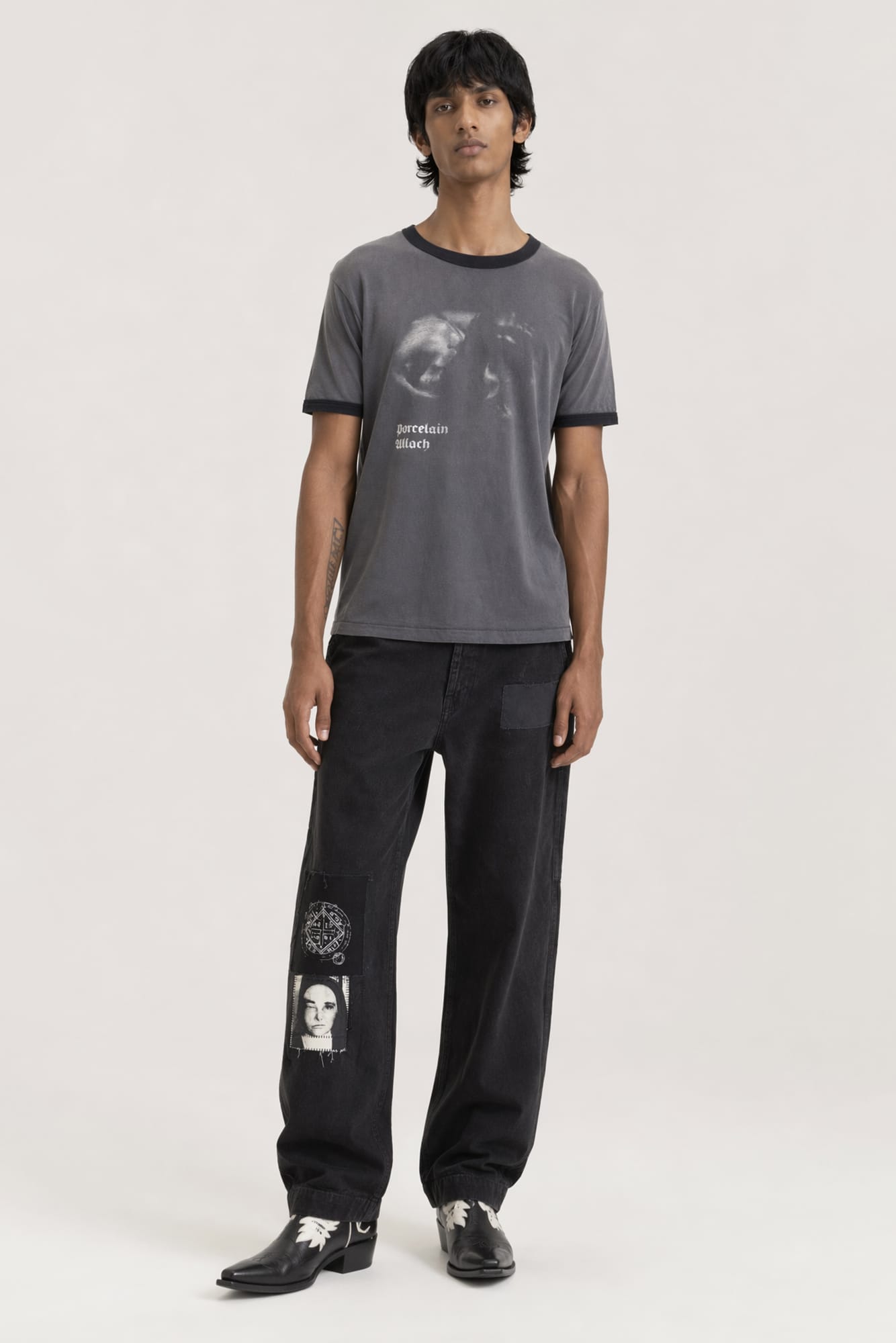 Enfants Riches Déprimés Porcelain Dog Patch Ringer T-Shirt