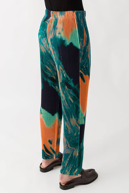Homme Plissé Issey Miyake Agate Trouser In Green back