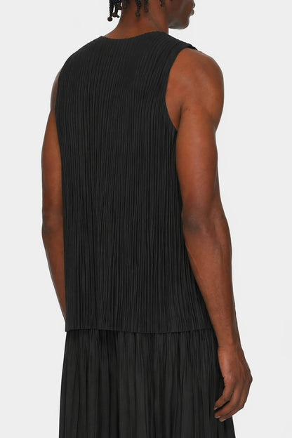 Homme Plissé Issey Miyake June Monthly Colors Tank in Black back