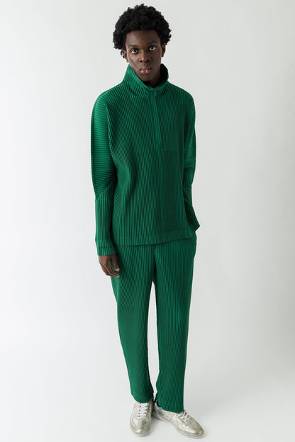 Homme Plissé Issey Miyake Monthly Colors Trousers In Celadon Green FW25 full look