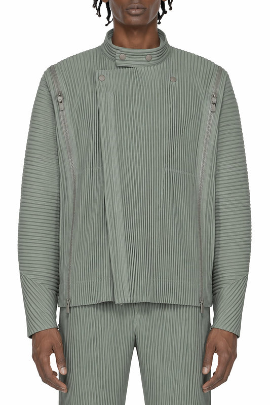 Homme Plissé Issey Miyake Multi-fastened Cardigan in Lucca Storico Blue