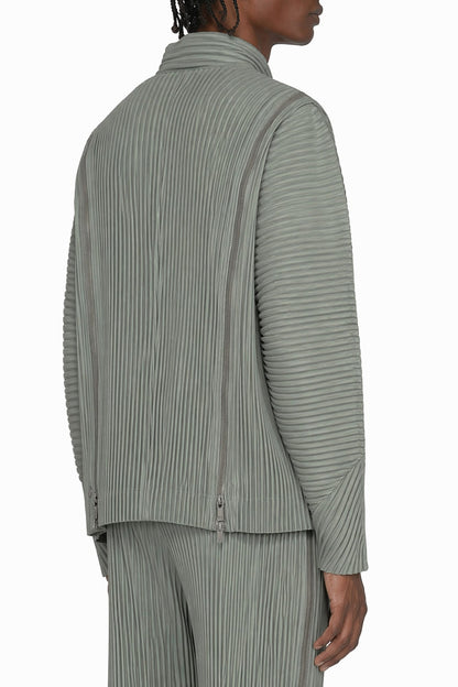 Homme Plissé Issey Miyake Multi-fastened Cardigan in Lucca Storico Blue back