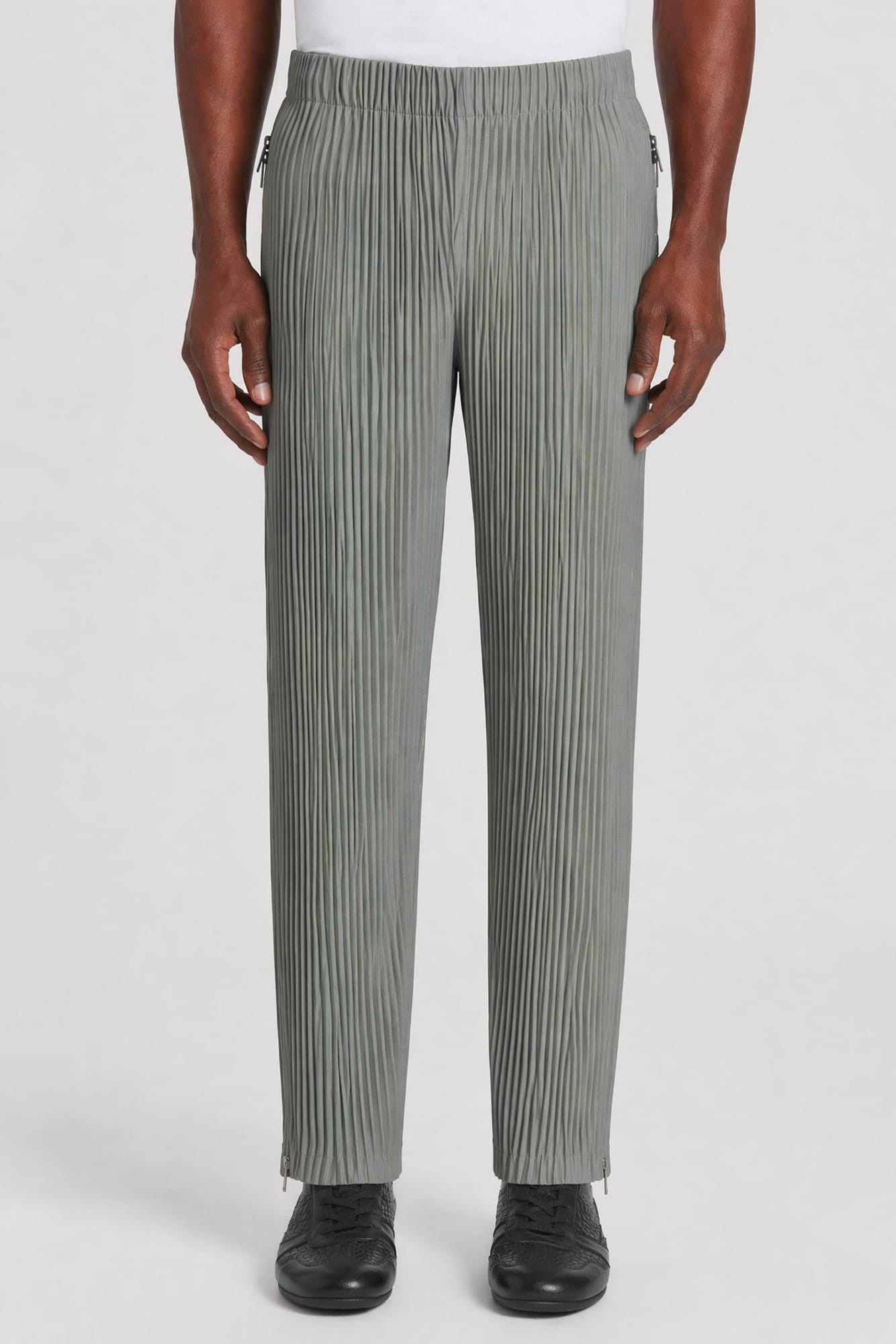 Homme Plissé Issey Miyake Multi-fastened Trousers in Lucca Storico Blue