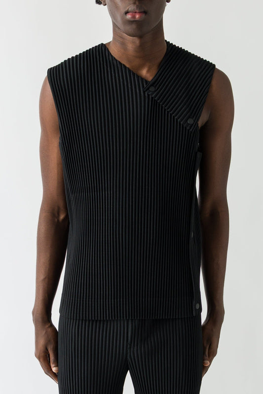 Homme Plissé Issey Miyake Stone Cloud Tank In Black