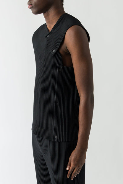 Homme Plissé Issey Miyake Stone Cloud Tank In Black side