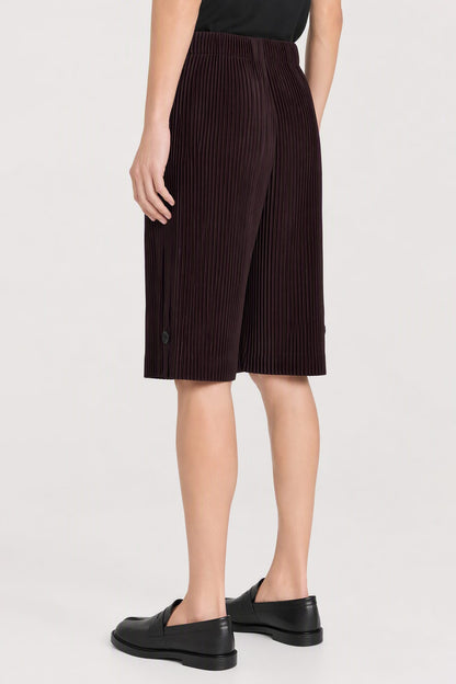 Homme Plissé Issey Miyake Wear or Wrap Shorts in Eggplant Black back