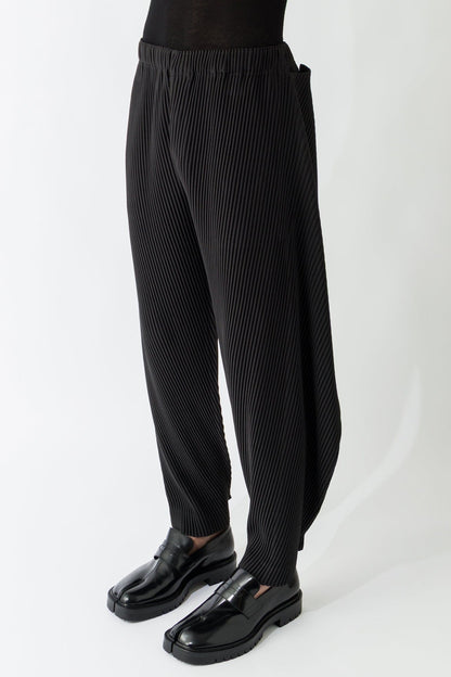 Homme Plissé Issey Miyake Angular Stone Trousers In Coke Gray side