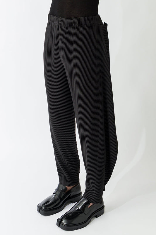 Homme Plissé Issey Miyake Angular Stone Trousers In Coke Gray side