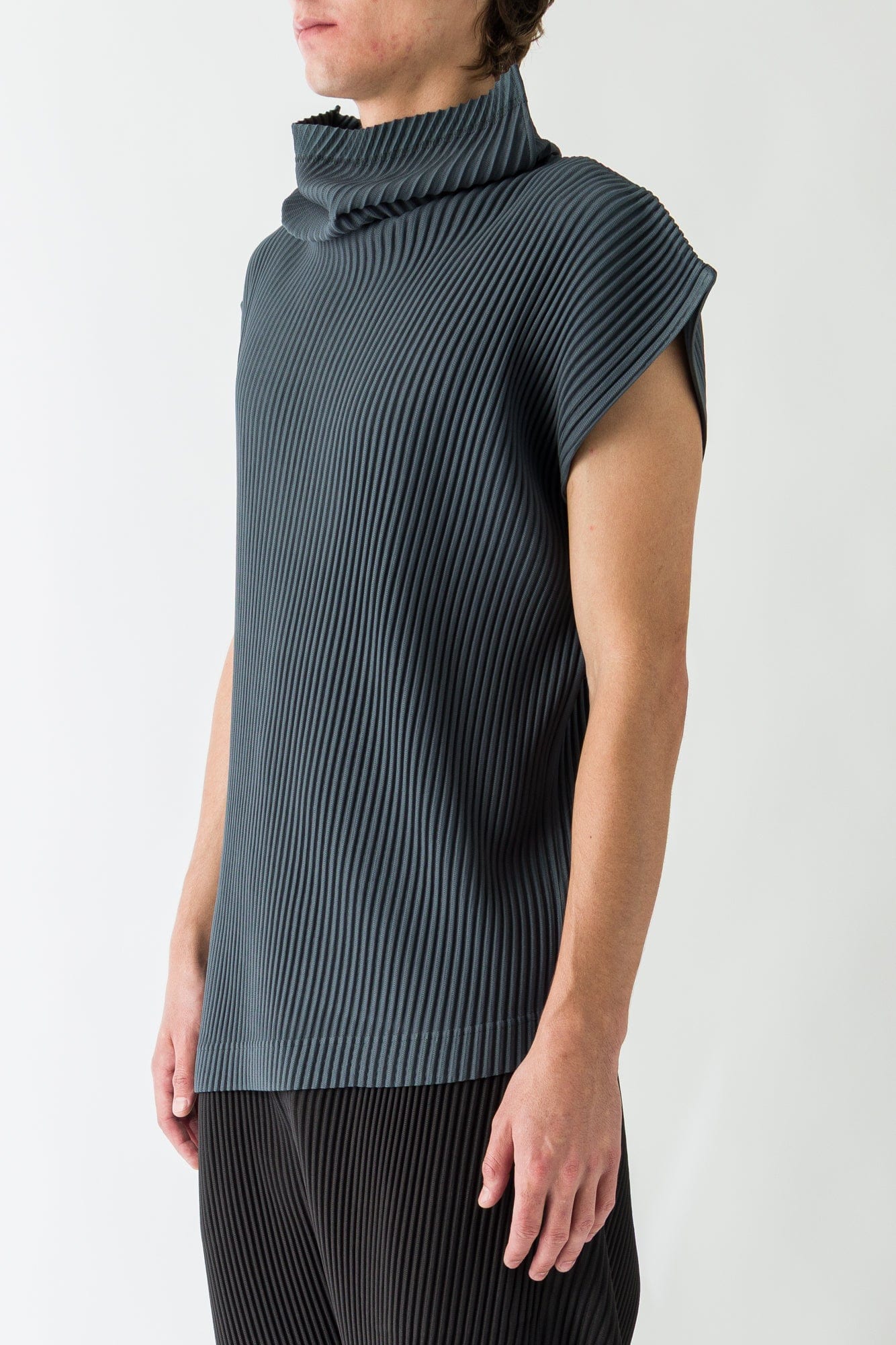 Homme Plissé Issey Miyake Angular Stone Tunic In Chert Blue