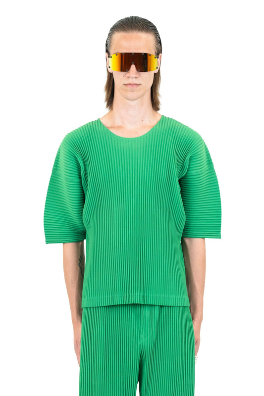 Homme Plissé MC July 23 T Shirt in Emerald