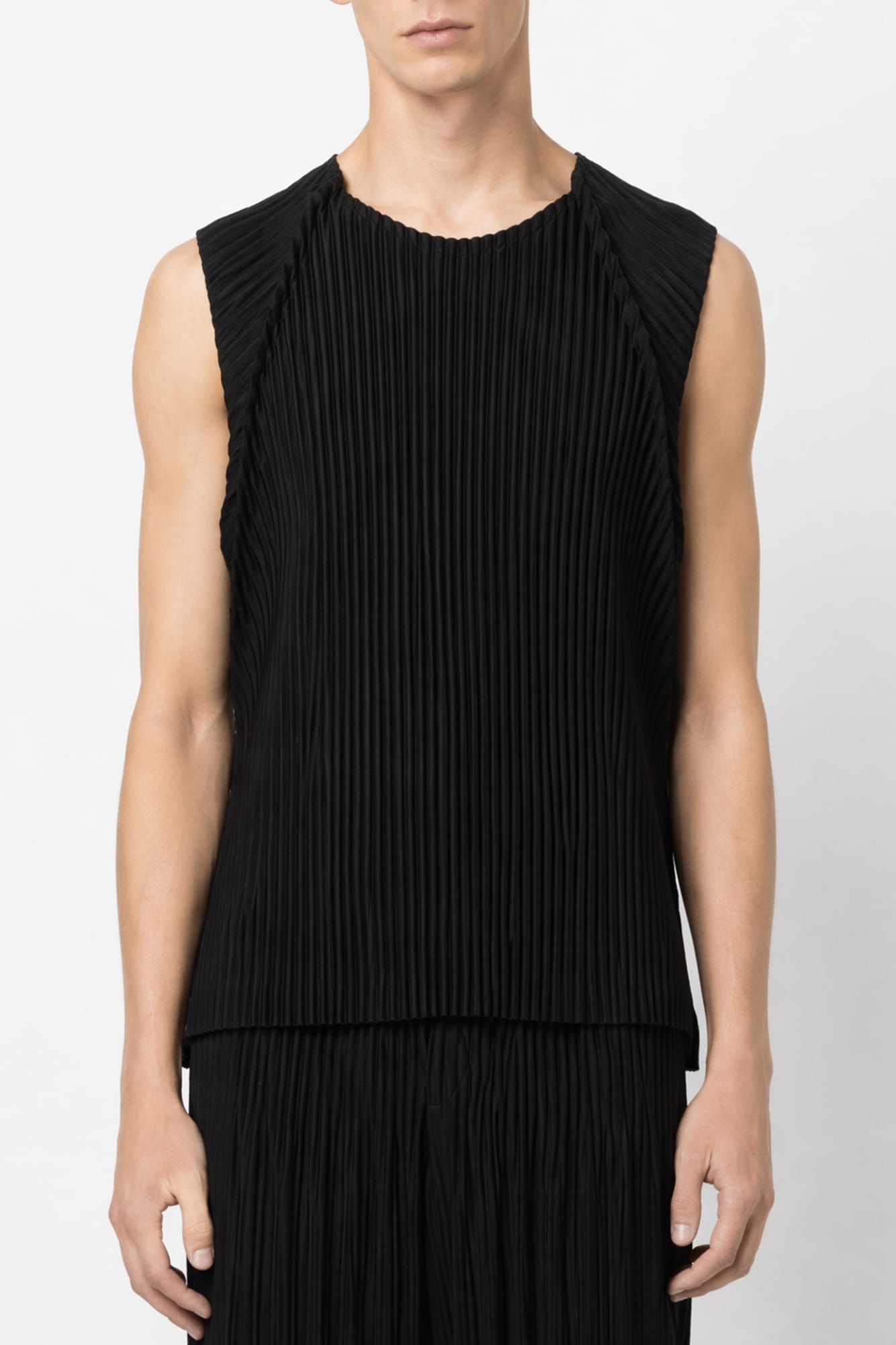 Homme Plissé Issey Miyake Tailored Pleats Tank In Black