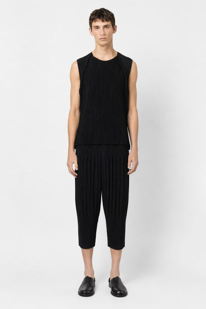 Homme Plissé Issey Miyake Tailored Pleats Tank In Black full look