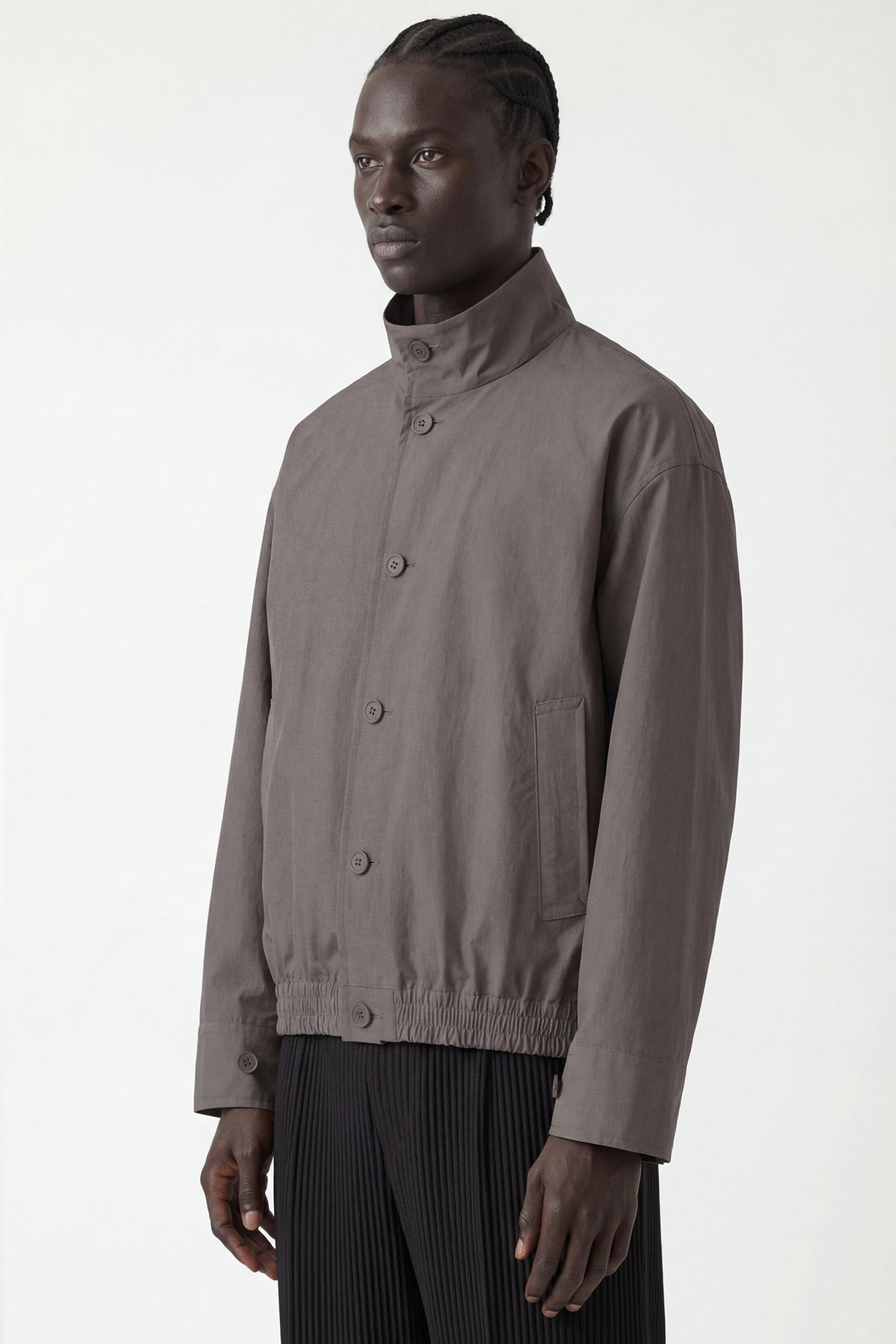 Homme Plissé Issey Miyake Carrier Carried Jacket in Charcoal