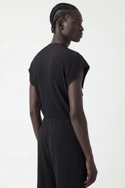 Homme Plissé Issey Miyake January Monthly Colors Shirt in Black back
