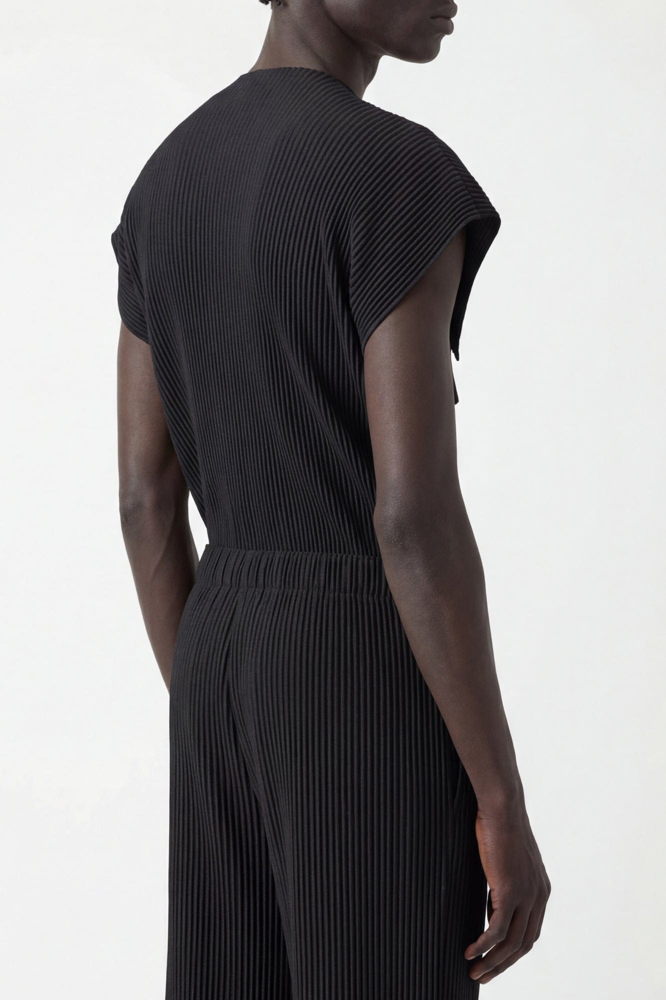 Homme Plissé Issey Miyake January Monthly Colors Shirt in Black back