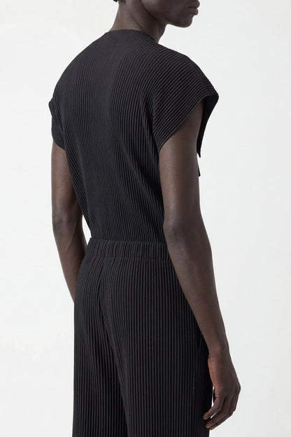 Homme Plissé Issey Miyake January Monthly Colors Shirt in Black back