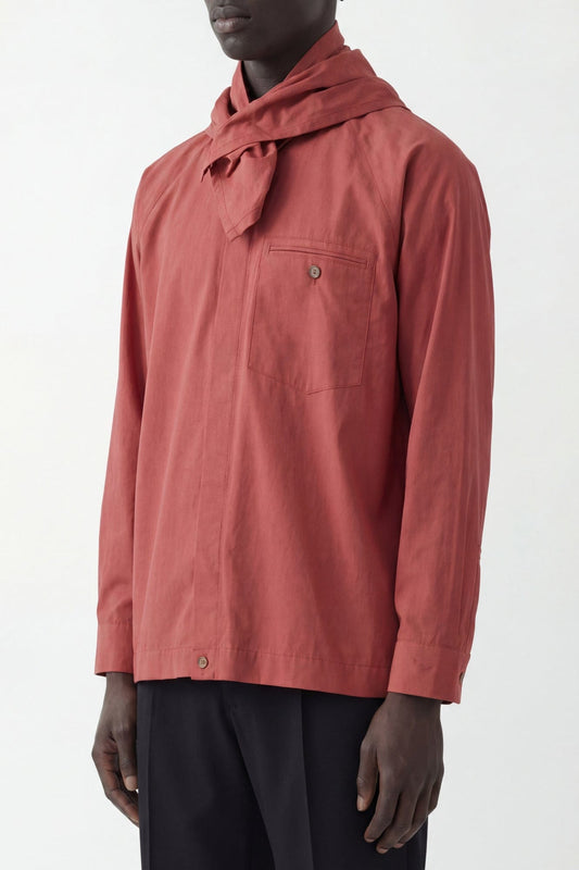 Homme Plissé Issey Miyake Streamline Shirt in Red side