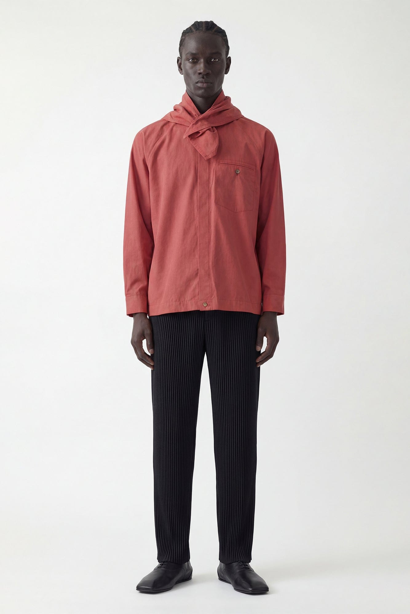 Homme Plissé Issey Miyake Streamline Shirt in Red