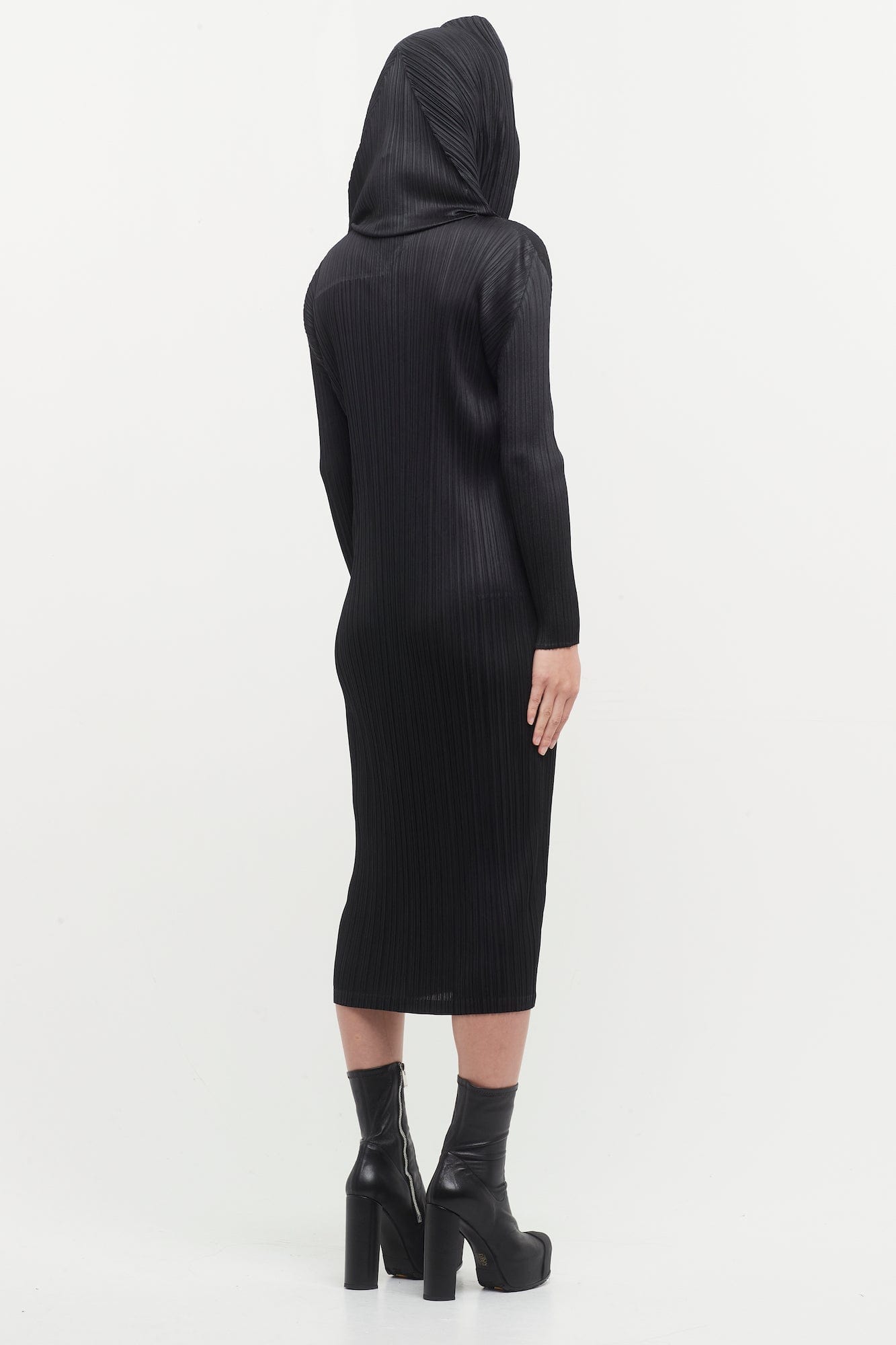 pleats please high neck dress Issey Miyake Pliss-effect Midi Dress
