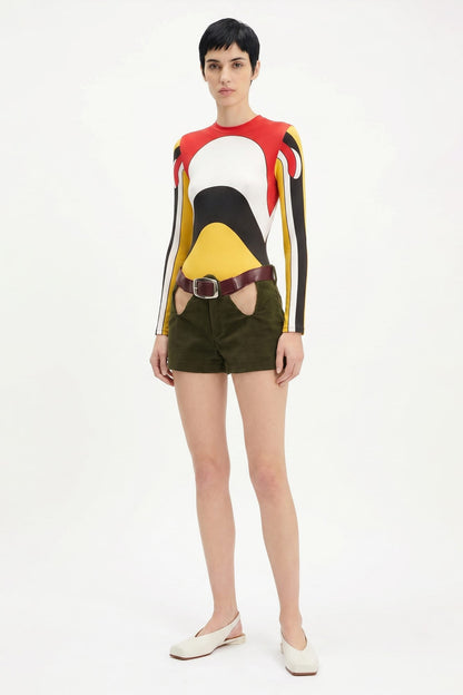 Jean Paul Gaultier Body Map Printed Long Sleeve Top SS26 full look