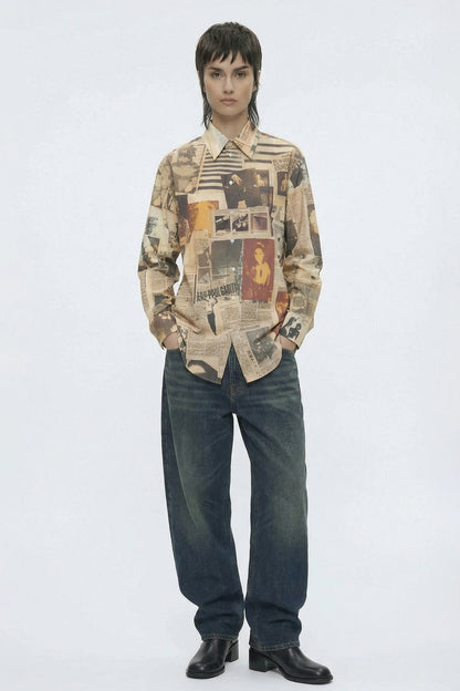 Jean Paul Gaultier Button Up in Journal full look