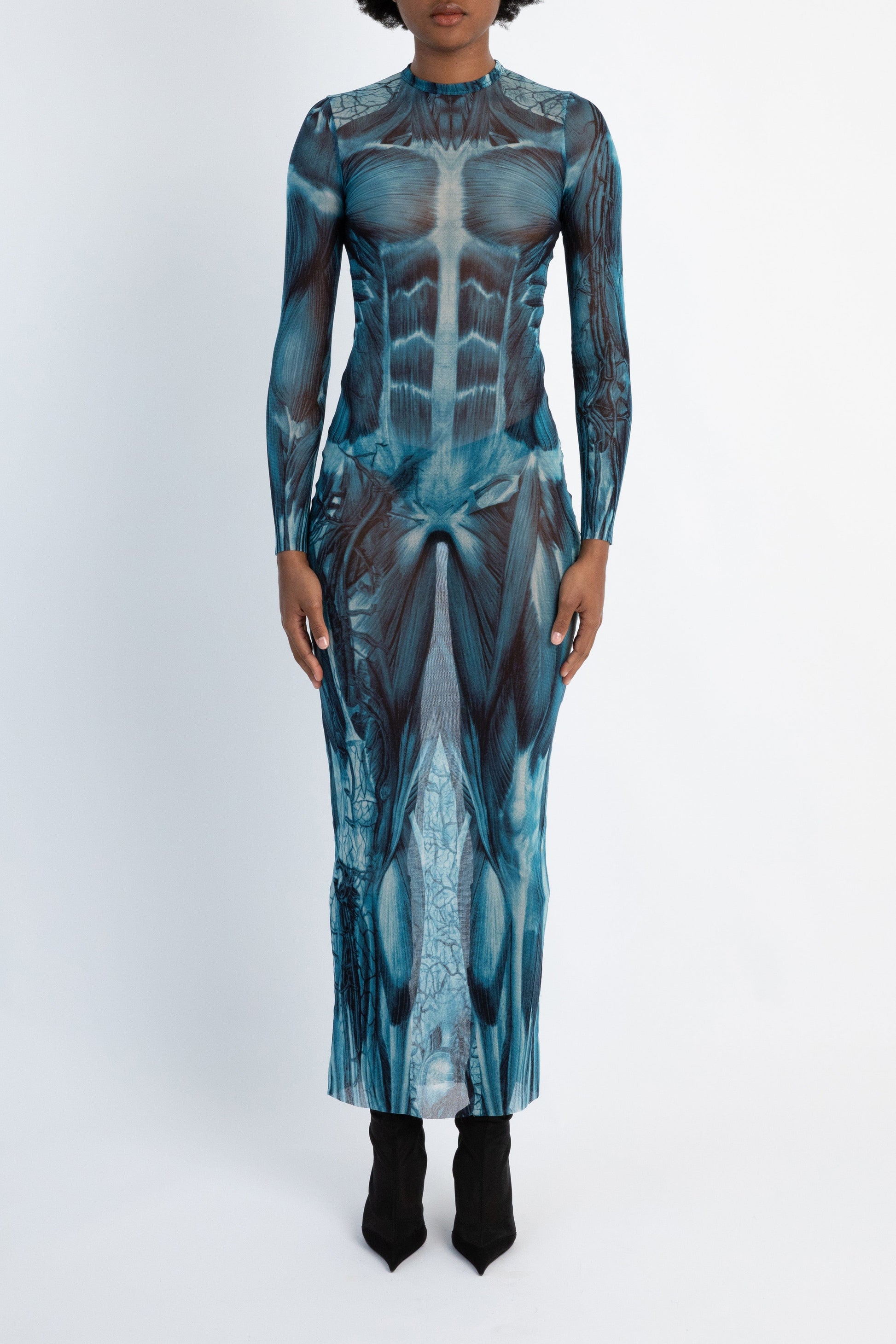 Jean Paul Gaultier Ecorche Mesh Long Dress Antidote Fashion and Lifestyle Jean Paul Gaultier Ecorche Mesh Long Dress Antidote Fashion and Lifestyle