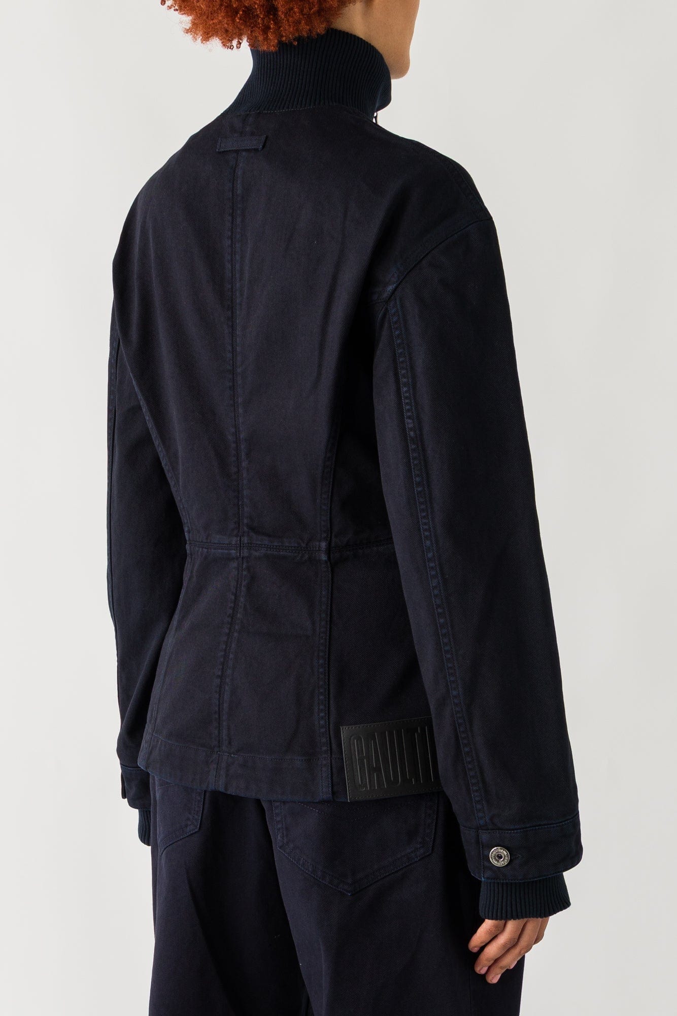 Jean Paul Gaultier Fitted Denim Jacket in Navy back