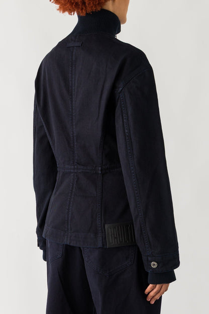 Jean Paul Gaultier Fitted Denim Jacket in Navy back