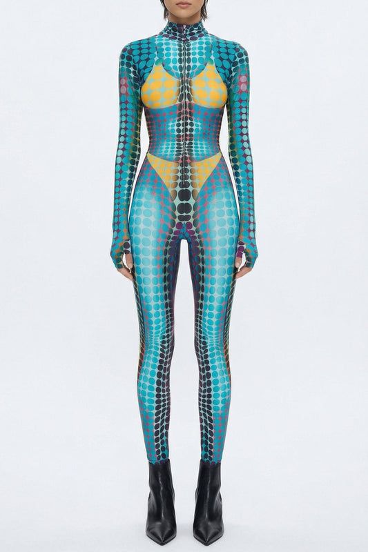 Jean Paul Gaultier Hooded Jumpsuit in Blue