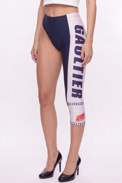 Jean Paul Gaultier Junior Gaultier Printed Asymmetric Cyclist Pants SS26 side