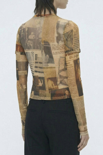Jean Paul Gaultier Mesh Baby Tee in Journal back