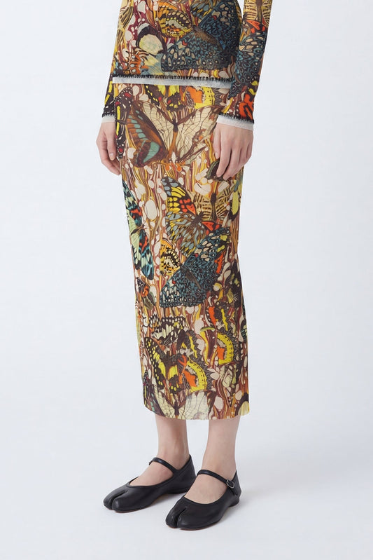 Jean Paul Gaultier Mesh Skirt in Papillion side