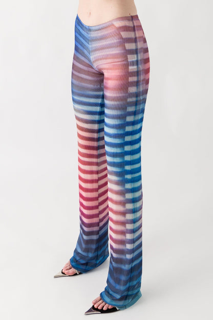Jean Paul Gaultier Mesh Printed Trousers In Air side