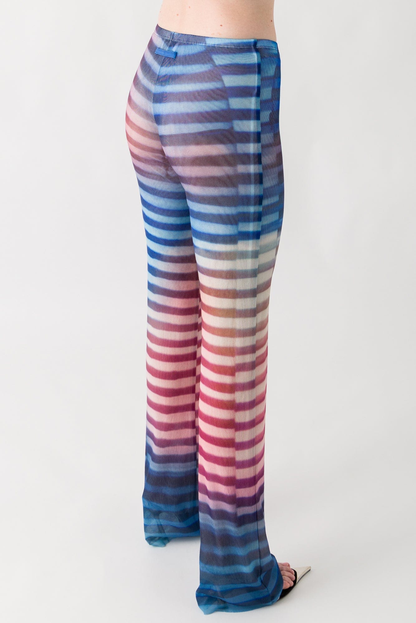 Jean Paul Gaultier Mesh Printed Trousers In Air