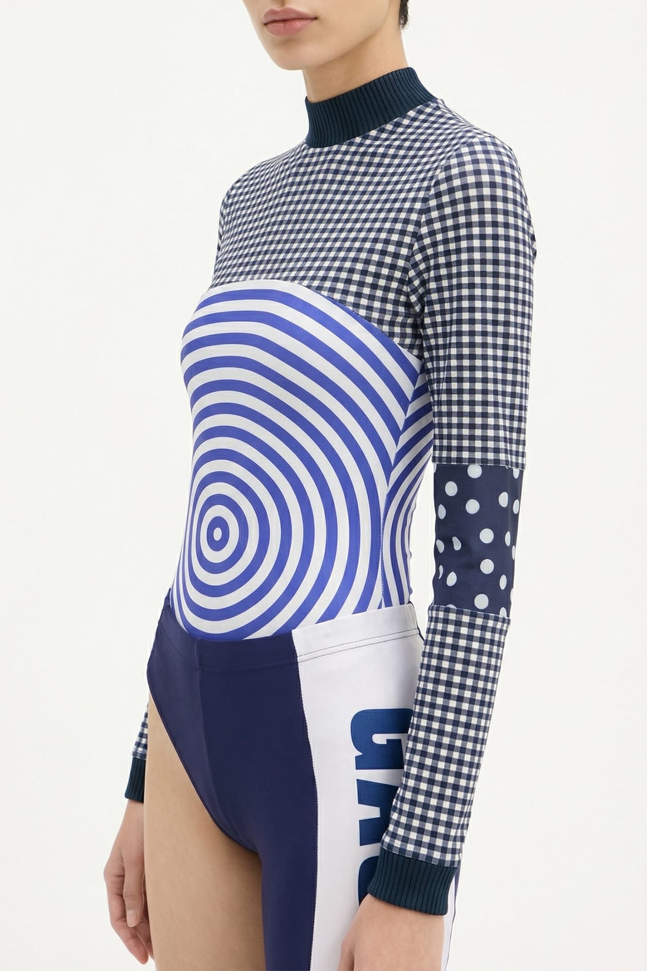 Jean Paul Gaultier Target Printed Long Sleeve Ribbed Top SS26