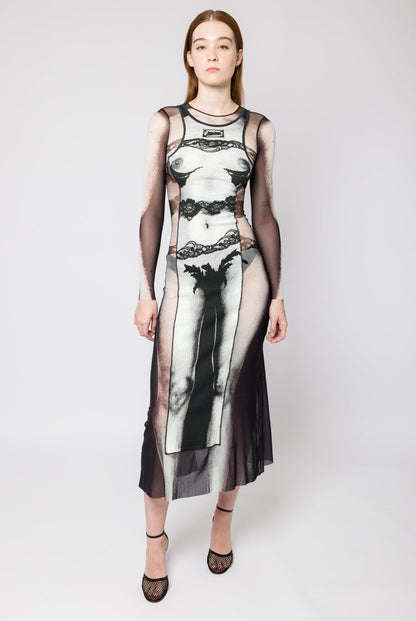 Jean Paul Gaultier Body Lace Mariniere Mesh Long Dress Antidote Fashion and Lifestyle Jean Paul Gaultier Body Lace Mariniere Mesh Long Dress Antidote Fashion and Lifestyle
