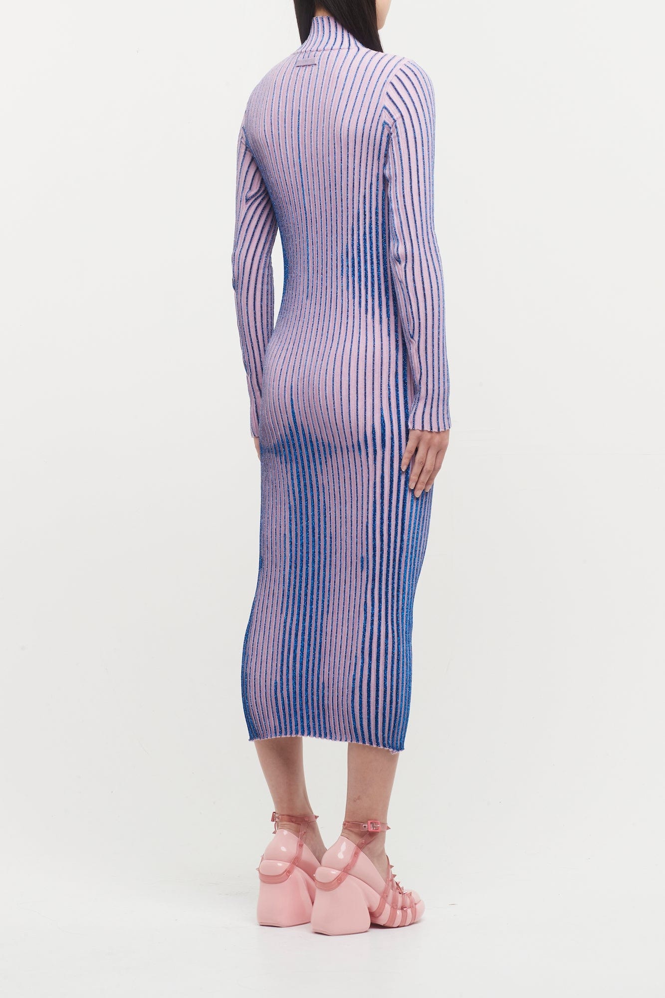 jean paul gaultier purple dress Jean Paul Gaultier purple hooded mesh maxi dresss JAMES VELORIA