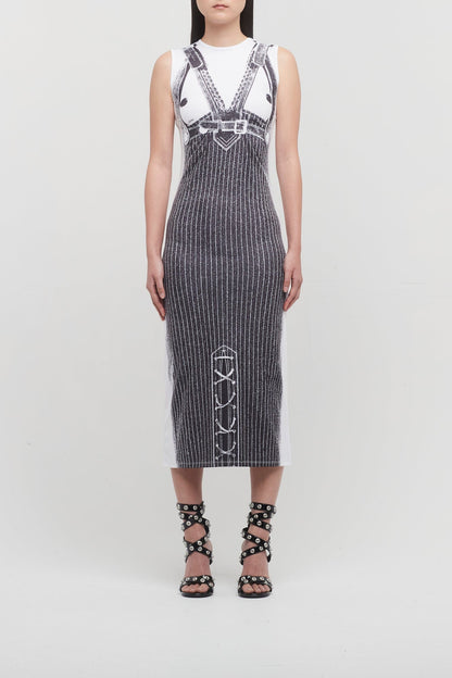 Jean Paul Gaultier Jersey Sleeveless Long Dress in Madonna Trompe L'œi – Antidote Fashion and Lifestyle