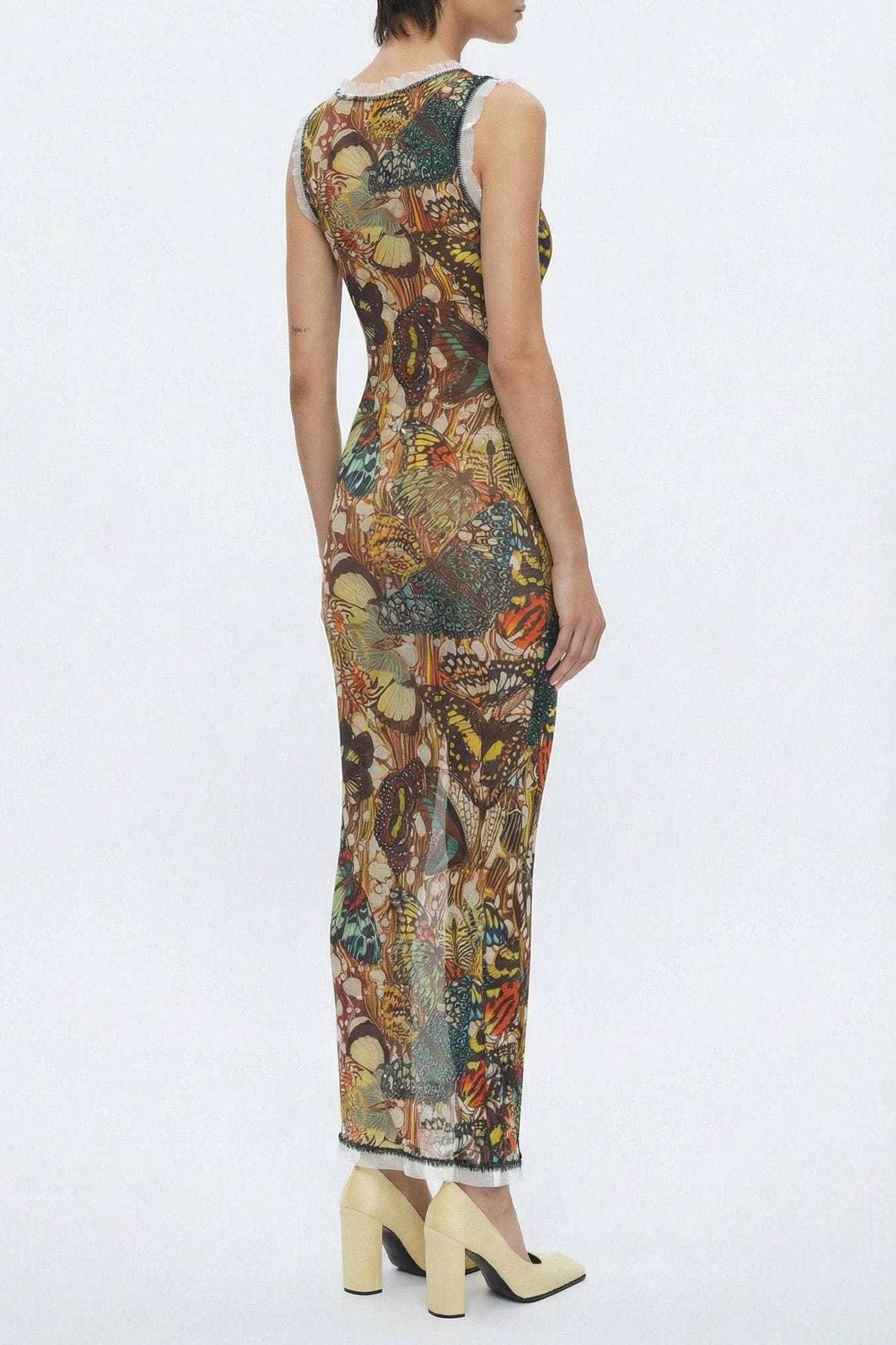 Jean Paul Gaultier Mesh Dress with Lacing in Papillon back