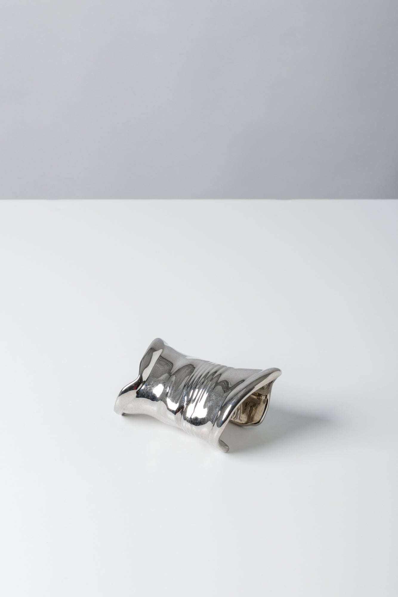 Jean Paul Gaultier Distorted Can Bracelet In Silver