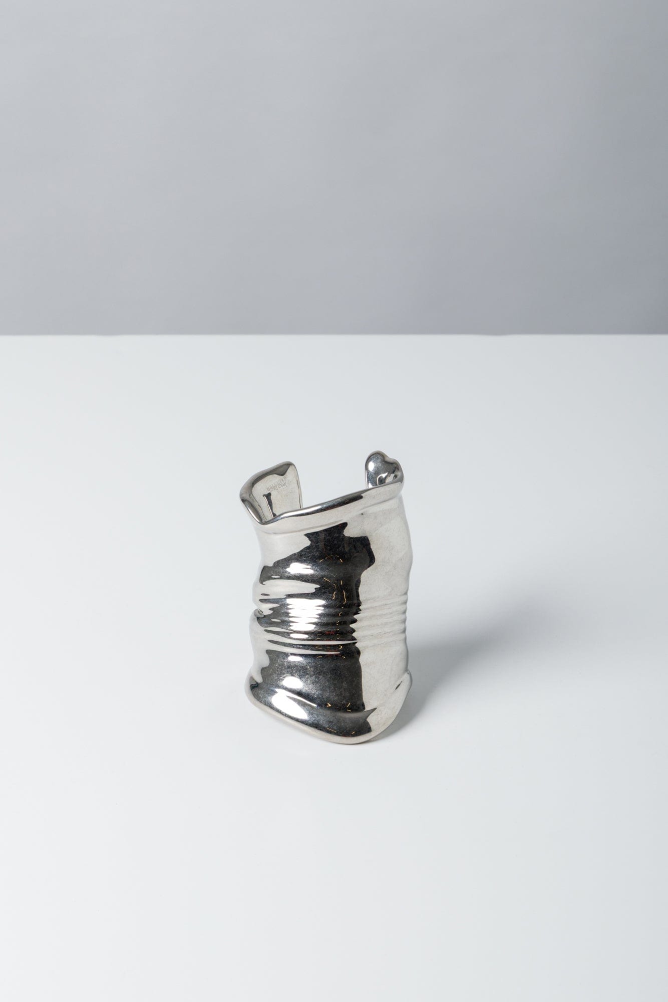 Jean Paul Gaultier Distorted Can Bracelet In Silver