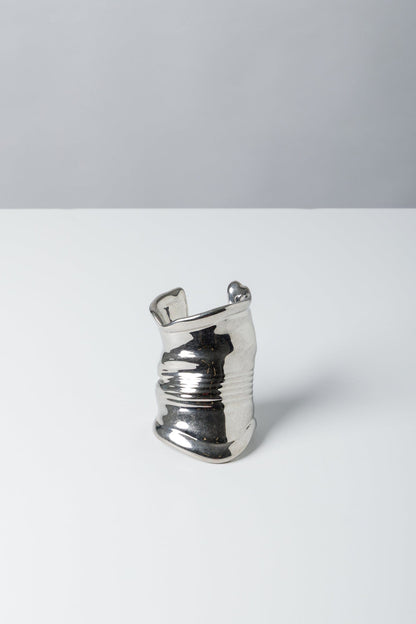 Jean Paul Gaultier Distorted Can Bracelet In Silver top