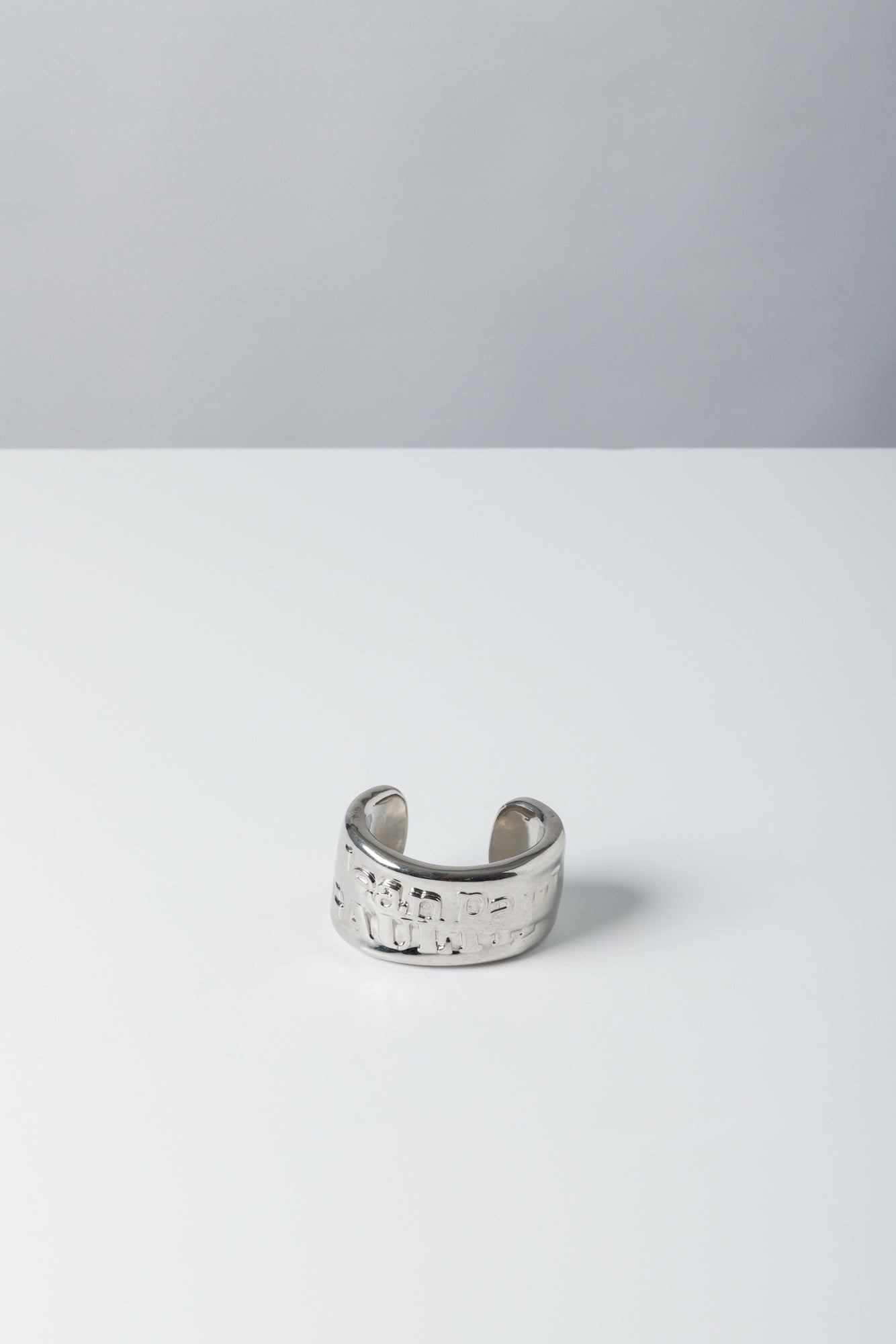 Jean Paul Gaultier Logo Bracelet In Silver