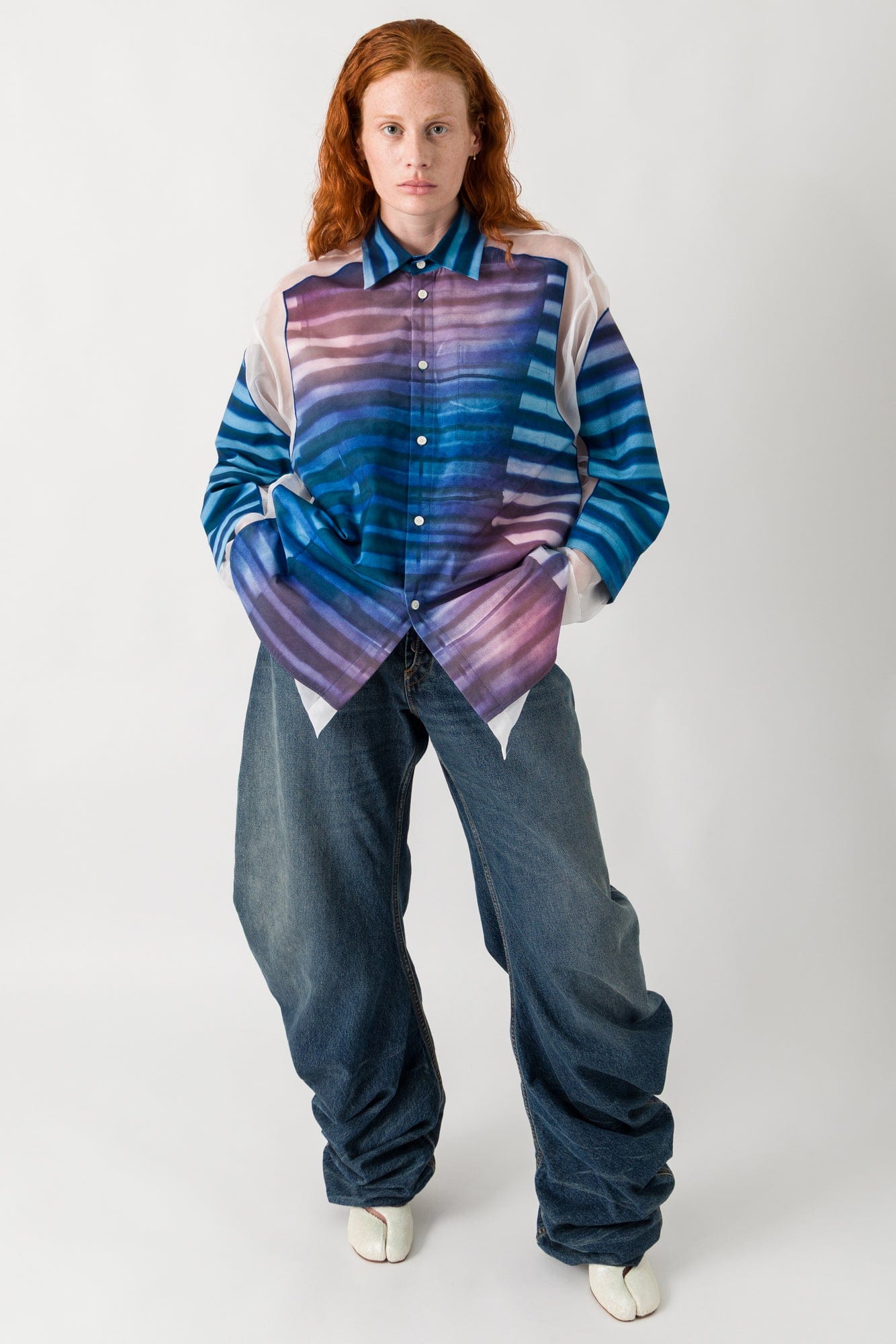 Jean Paul Gaultier Oversized Jeans In Vintage Blue